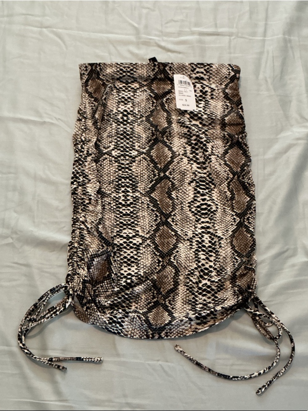 Windsor Brown Black Snake Print Mini Skirt